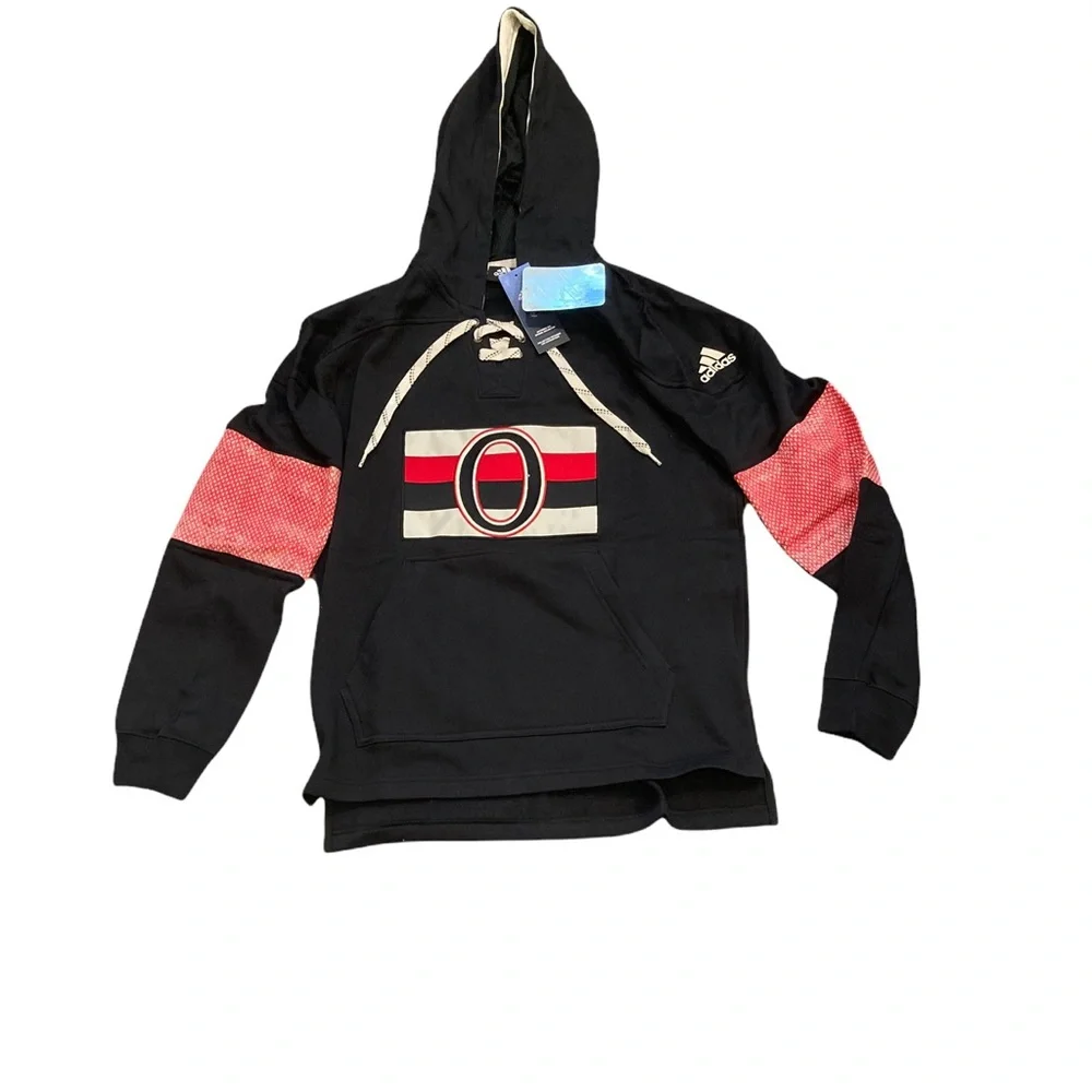 Ottawa Senators Adidas Men’s Lace Up Pullover‎ Hoodie Sweatshirt